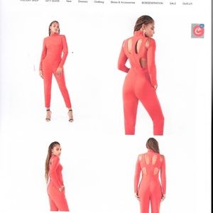 bcbgmaxmaria jumpsuit in orange size 0  On sale now at BCBG maxarzria for $101